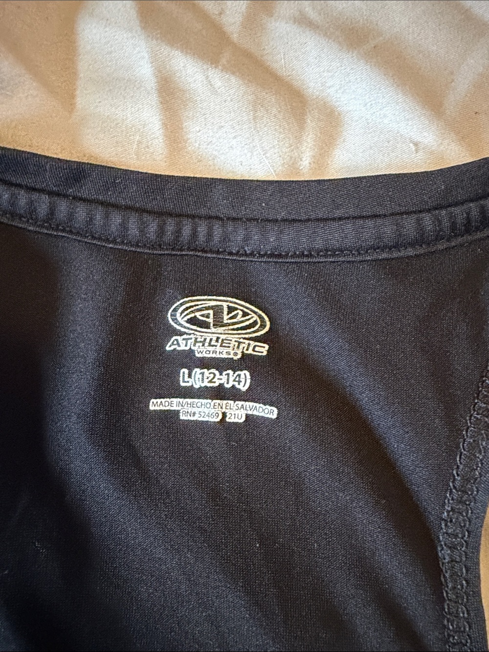 Athletic Works Black Racerback Tank Top - Picture 2 of 3